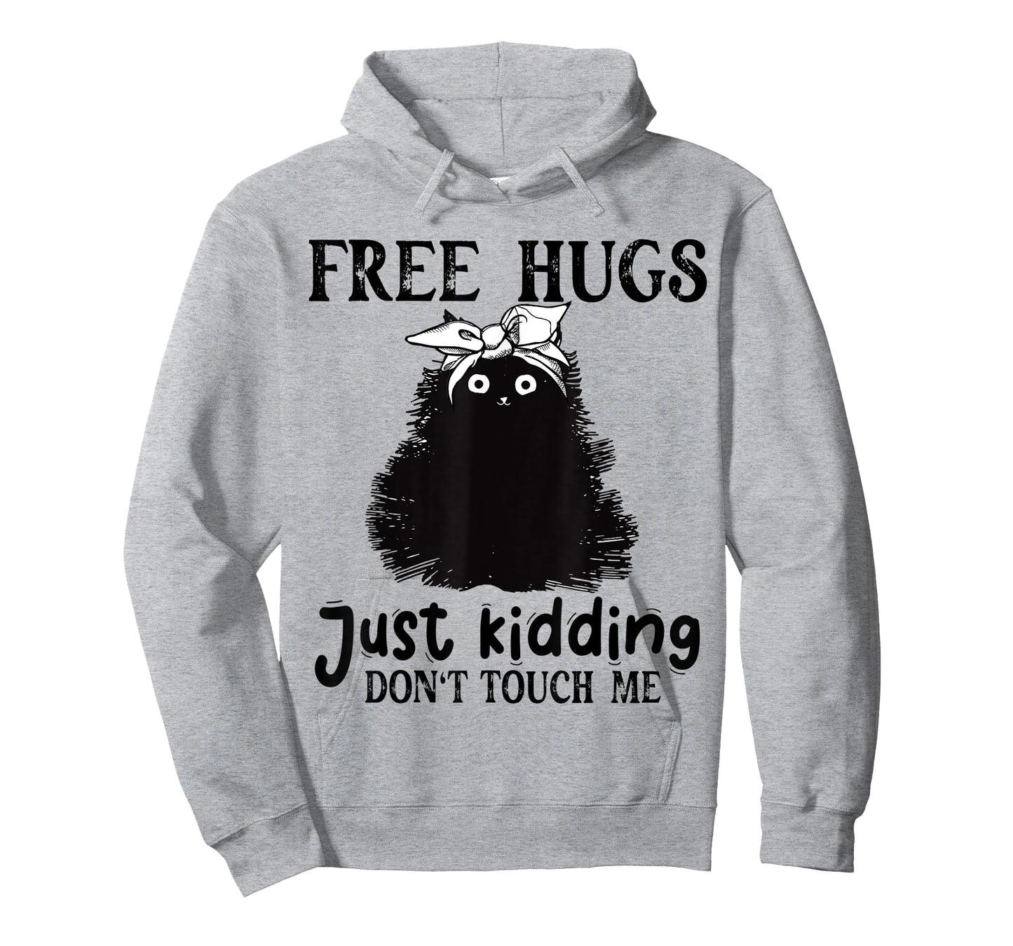 Black Cat Free Hug Just Kidding Don't Touch-Me Costume T-Shirt