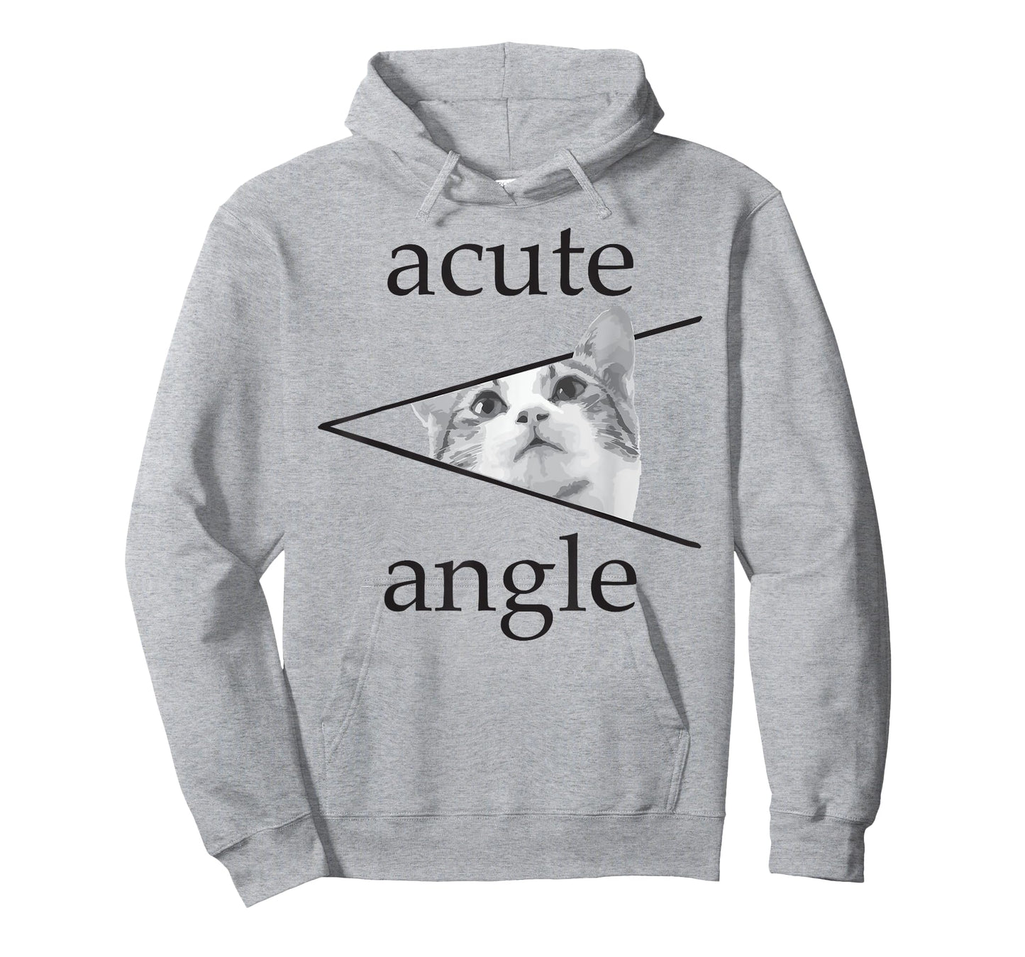 Funny Mathematics Cute Cat Kitten apparel Acute Angle T-Shirt for Men Women Girls Kids