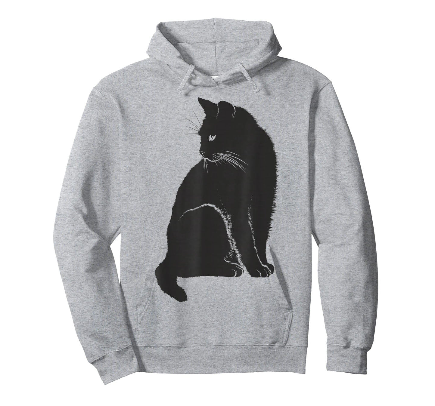 Minimalist Cute Black Cat Owner Feline Art Kitten Lover T-Shirt Small