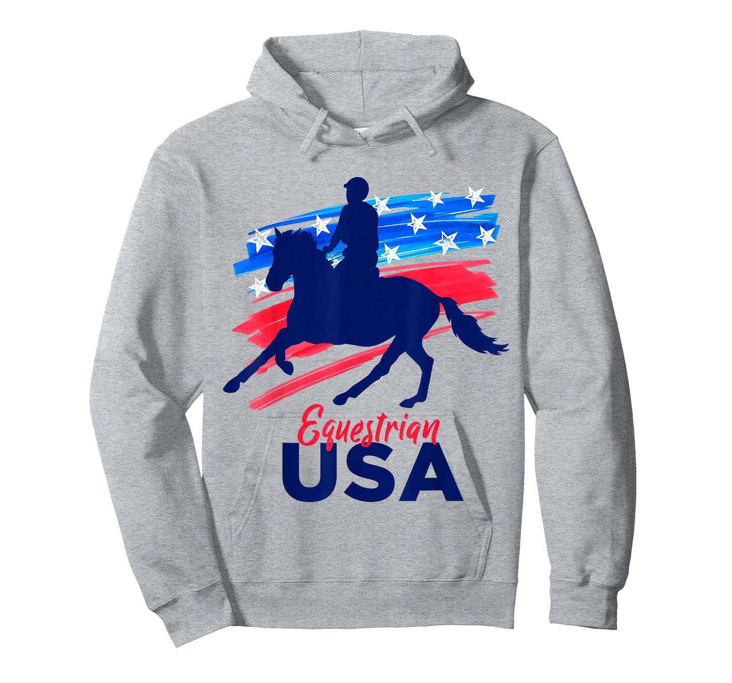 Equestrian Horse Rider Support Team Flag USA American T-Shirt