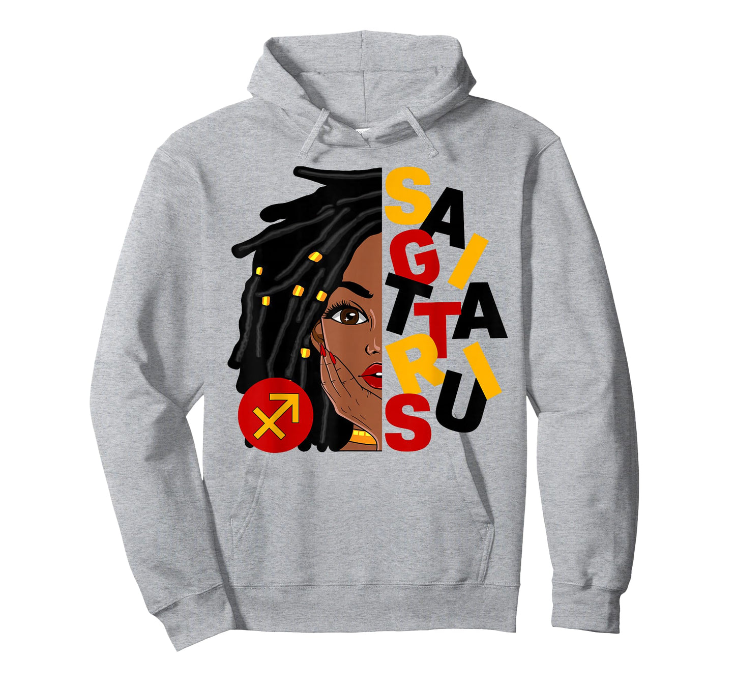 Sagittarius Queen African American Loc'd Woman Girl Zodiac T-Shirt