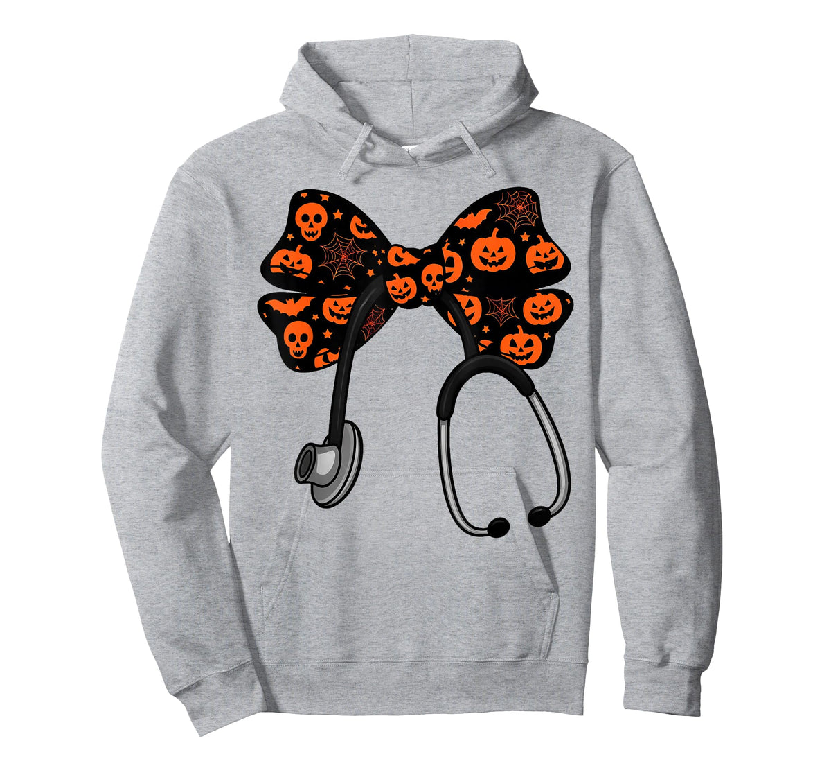 Halloween Nurse Coquette Bow Stethoscope Jack O Lantern T-Shirt