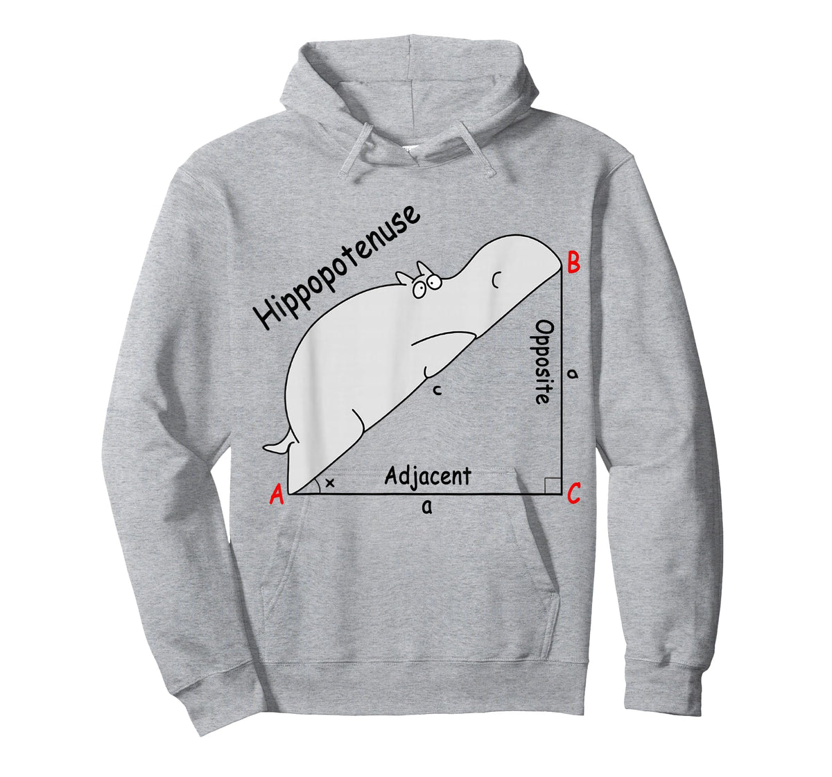 Hippopotenuse Hippopotamus Funny Math Geometry T-Shirt