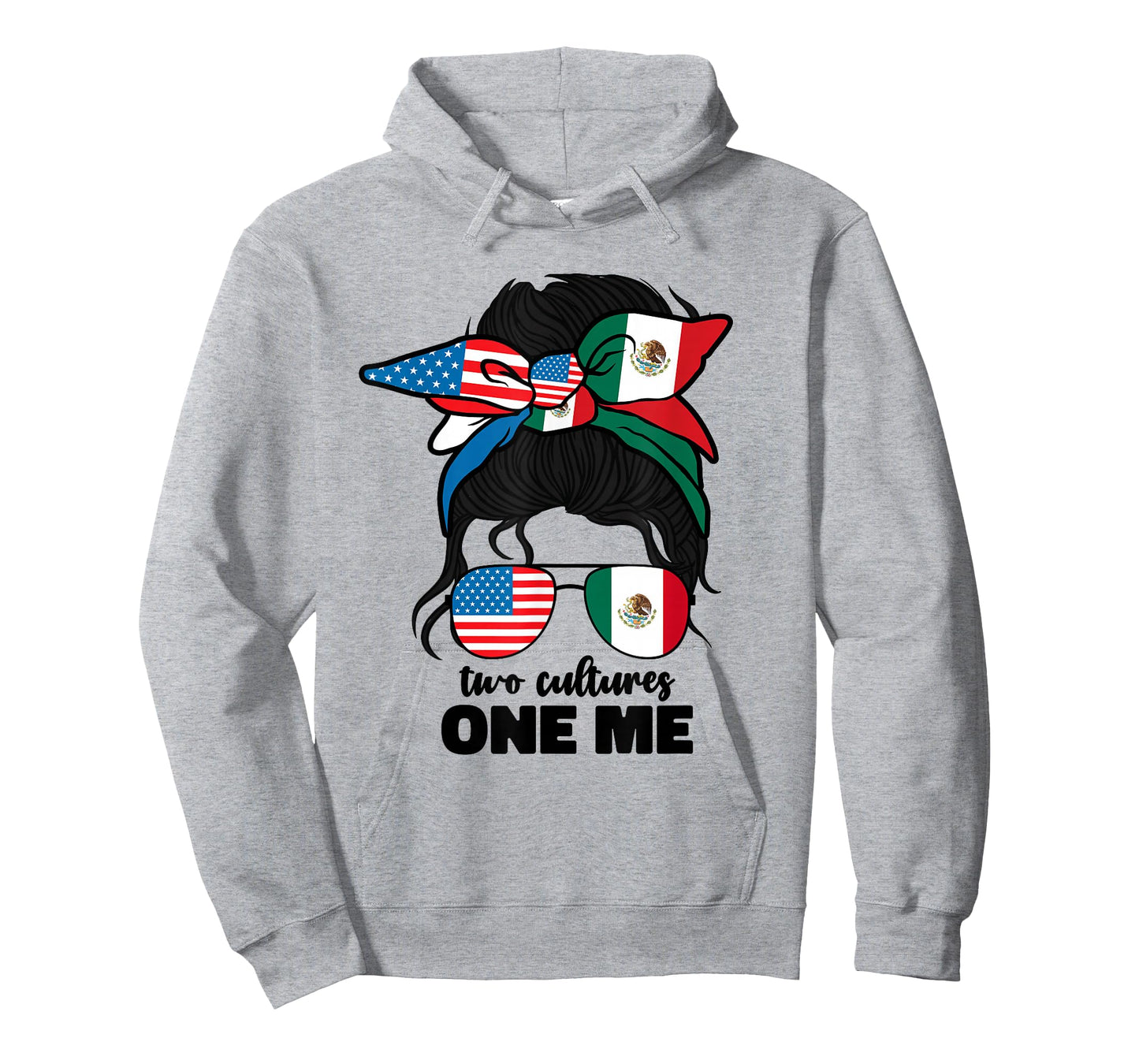 Half Mexican And American Mexico America Usa Flag Girl Women T-Shirt