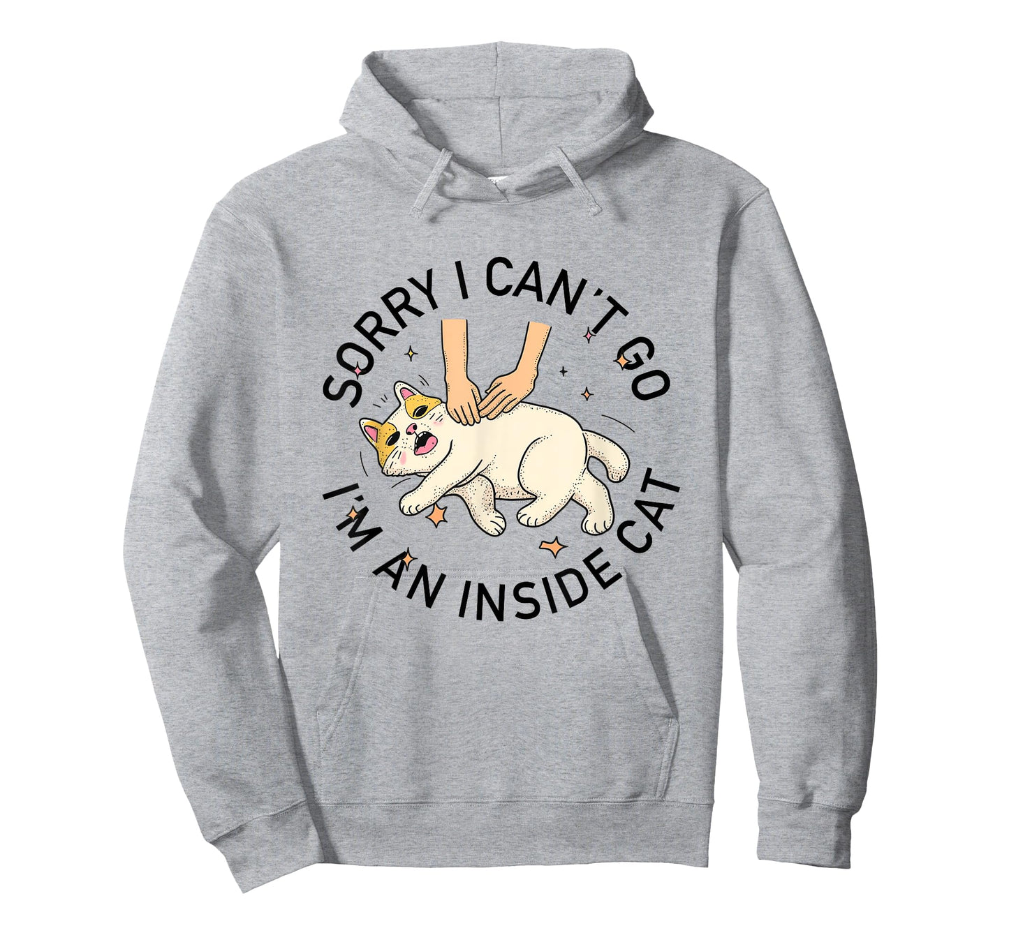 funny introvert cat I can't Go I'm an Inside cat Homebody T-Shirt