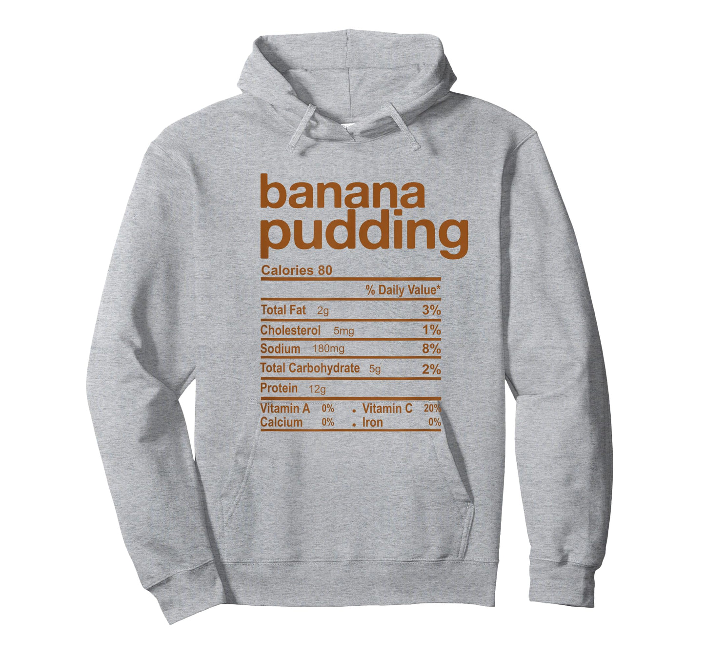 Banana Pudding Nutrition Facts Funny Thanksgiving Christmas T-Shirt