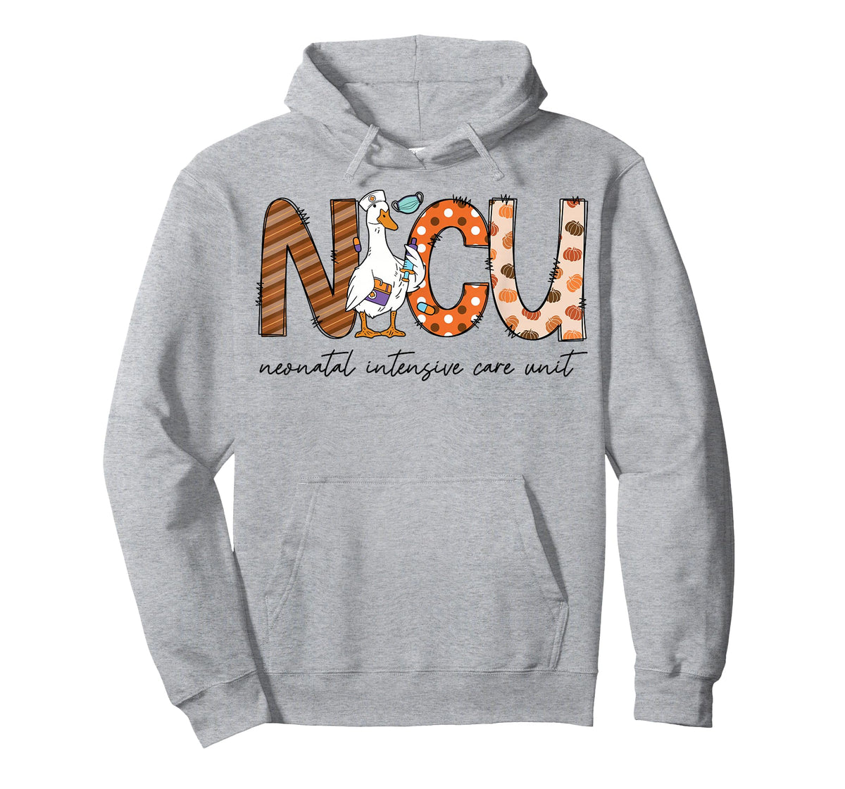 Funny NICU Nurse Halloween Goose Fall Thanksgiving Women T-Shirt