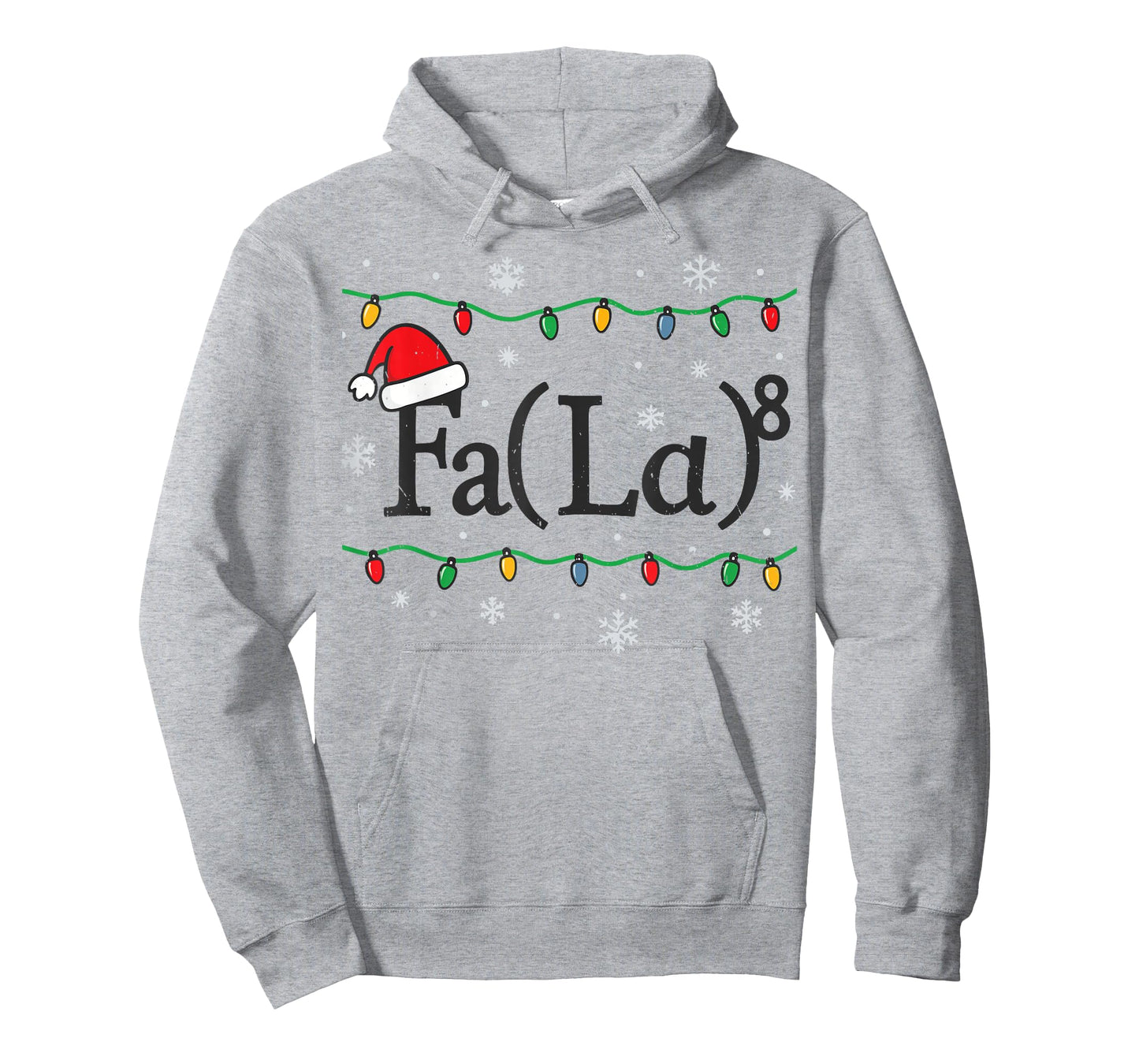 FA (LA) 8 Funny Math Teacher Christmas Ugly Sweater Pajamas T-Shirt