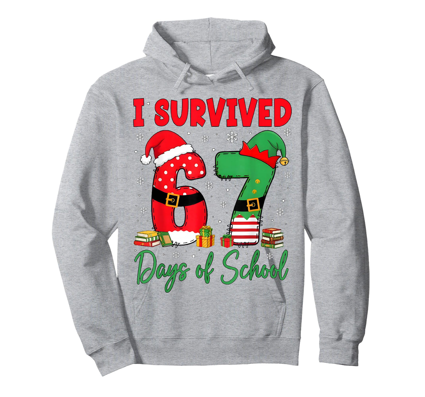 I Survived 67 Days of School Christmas Teachers Students T-Shirt