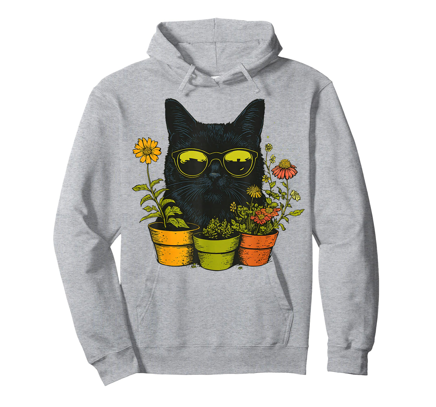 Gardening Because Punching People is Wrong Funny Cat Lover T-Shirt
