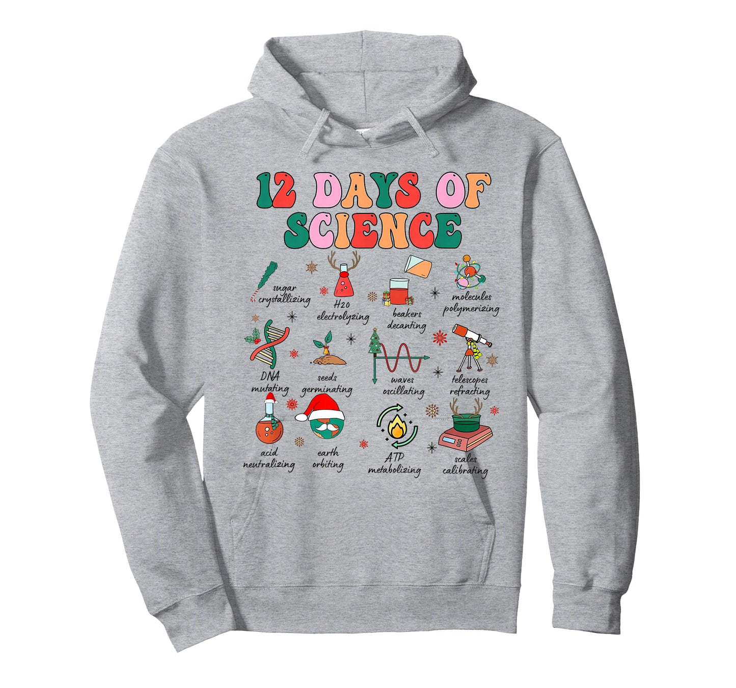 12 Days of Science Scientist Teacher Christmas Science Xmas T-Shirt