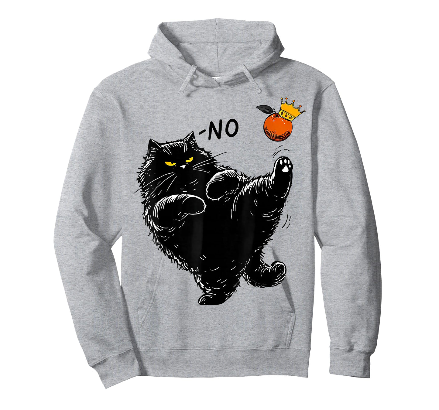 Funny Fat Black Cat No Kings Meme Kitten Lover Men Women T-Shirt
