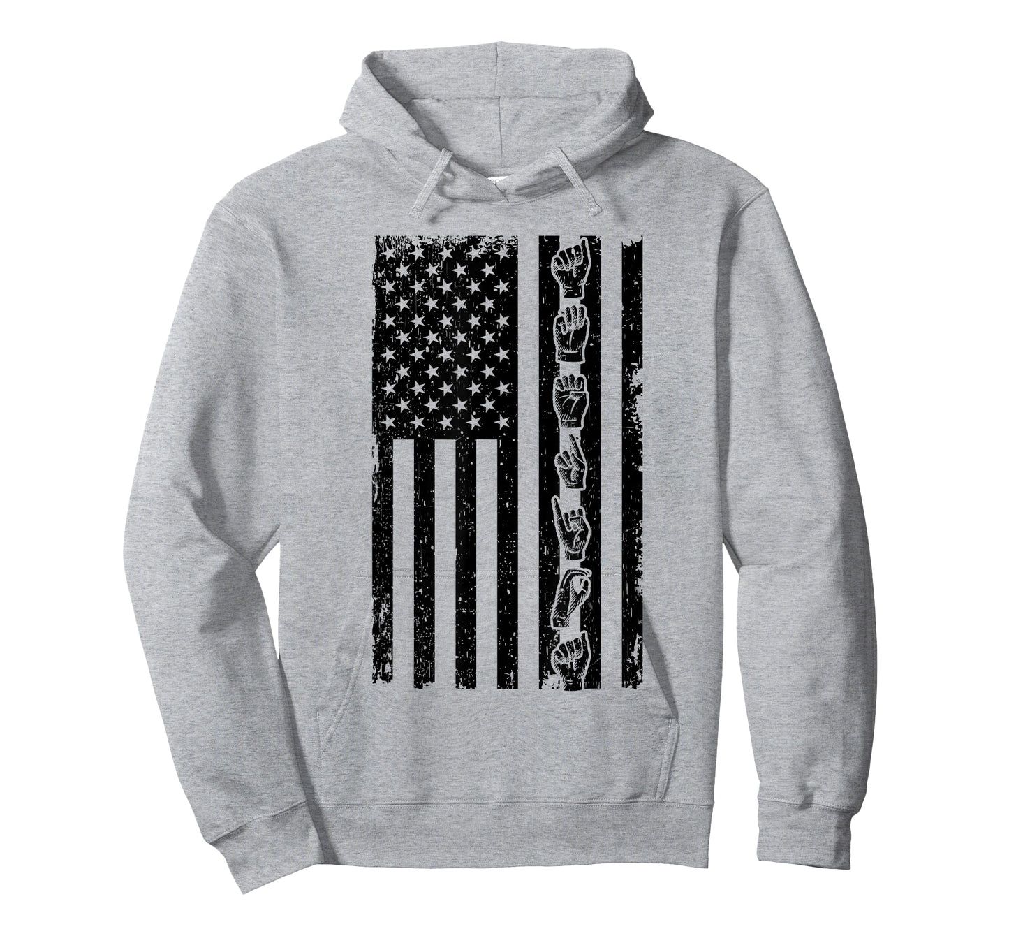 ASL Flag - Sign Language Gift Deaf Gift ASL Teacher Gift T-Shirt for Men Women