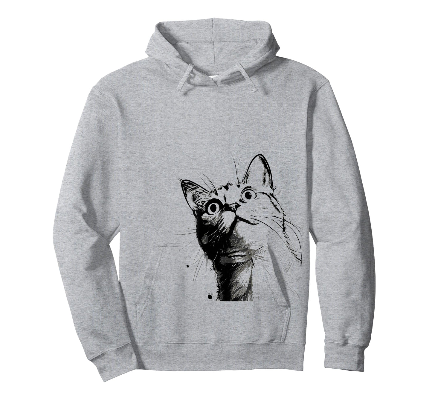 Cute Candid Peeking Face Tabby Cat Lover T-Shirt