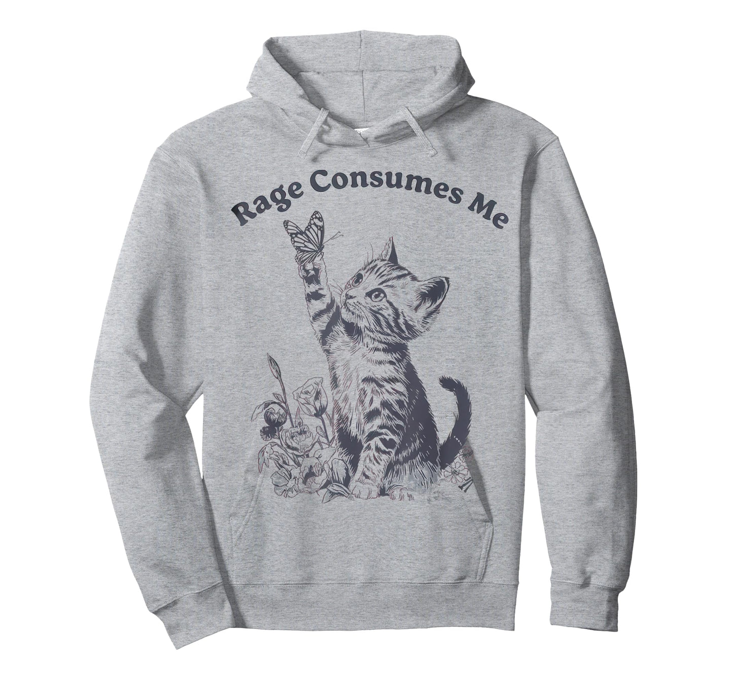 Rage Consumes Me Shirt Cute Cat Meme Kitten Butterfly T-Shirt