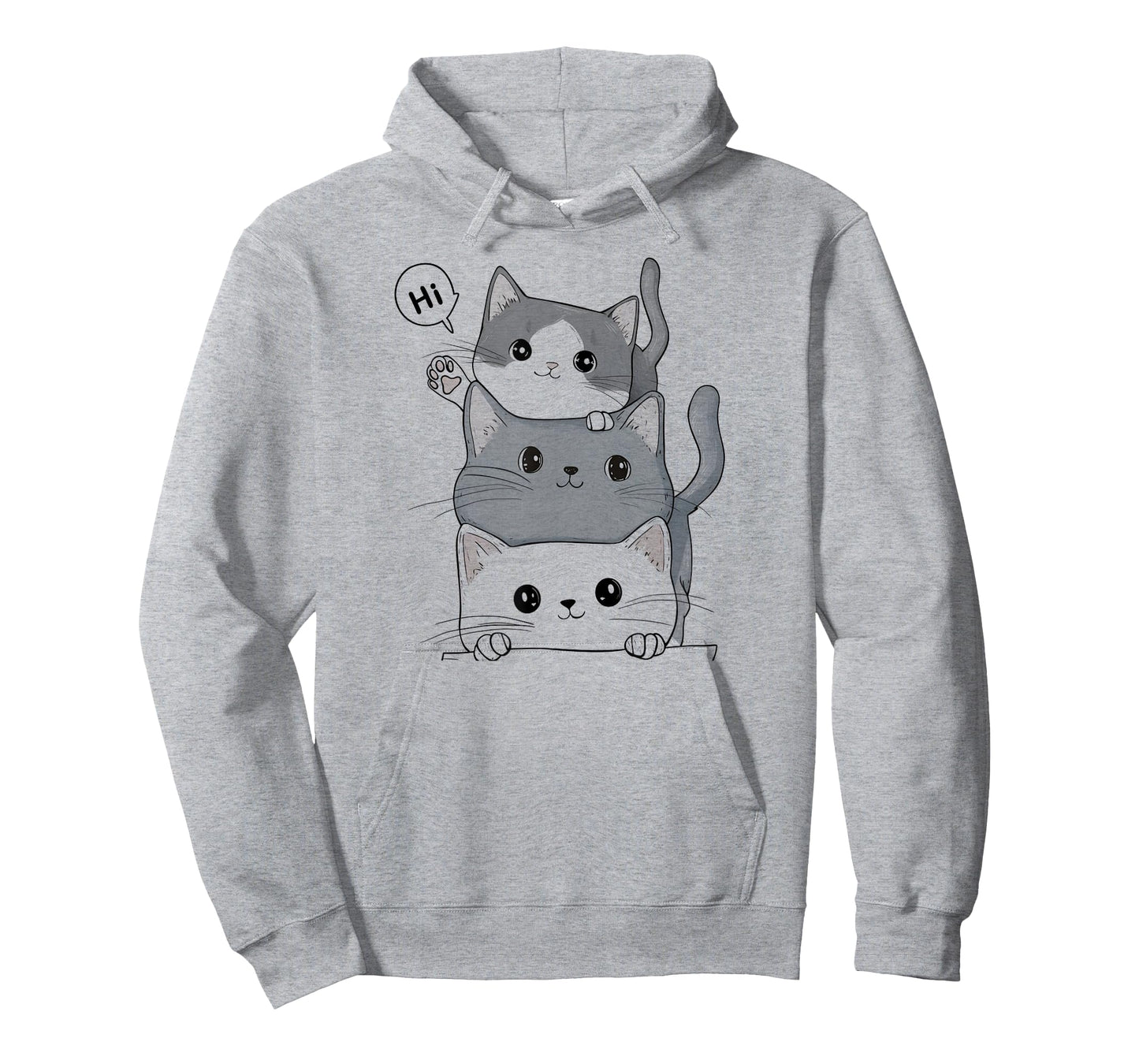 3 Funny Cats Cute Drawing Women Men Girl Boy Cat T-Shirt