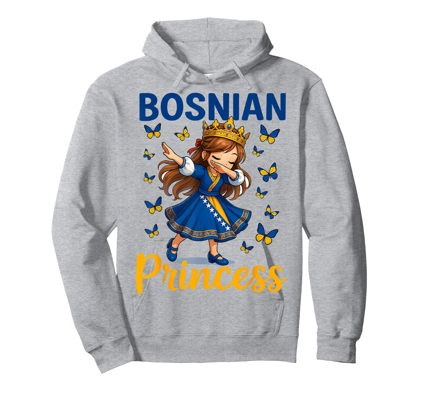Bosnian Princess Dabbing Girl Cute Bosnia Pride Outfit Kids T-Shirt