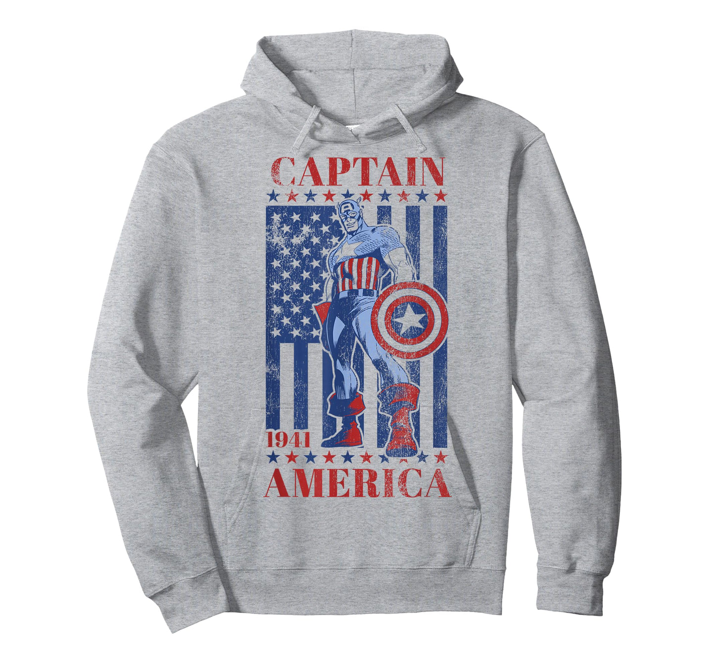 Marvel Captain America Vintage Flag 1941 Graphic T-Shirt T-Shirt