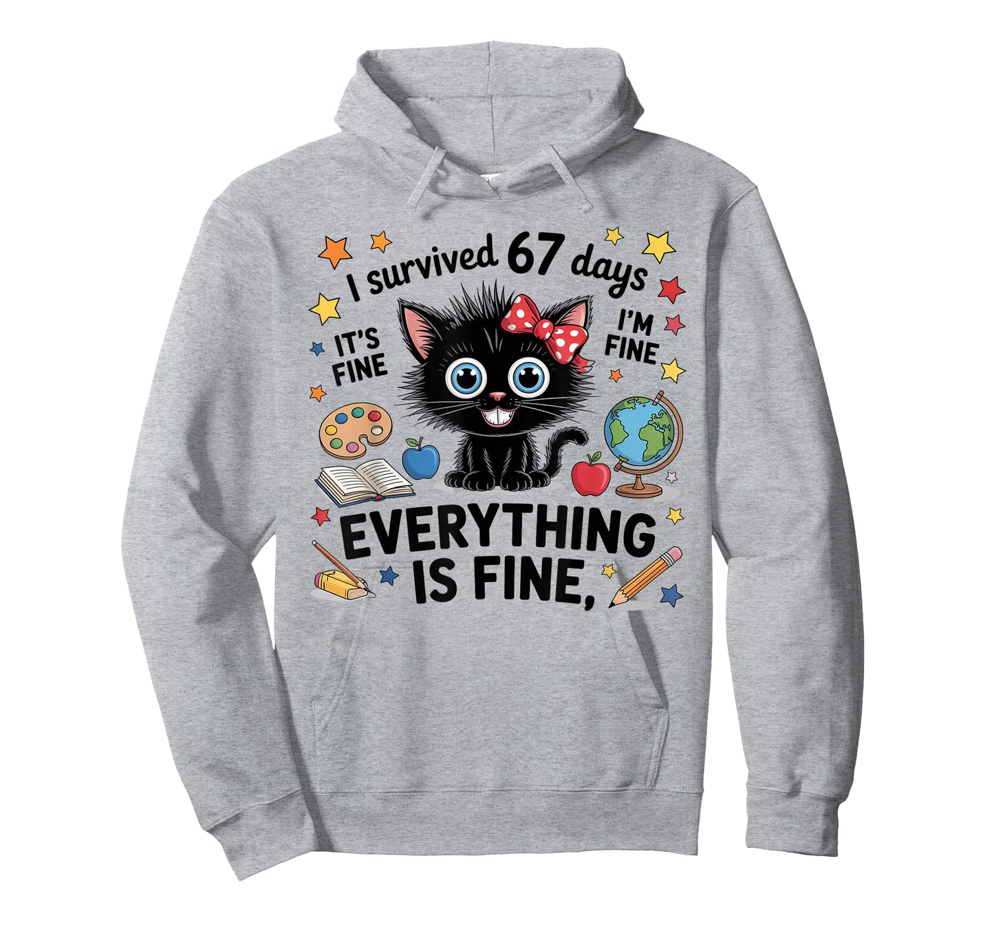 I Survived 67 Days of School Six Seven 6 7 Teacher 67 Days T-Shirt