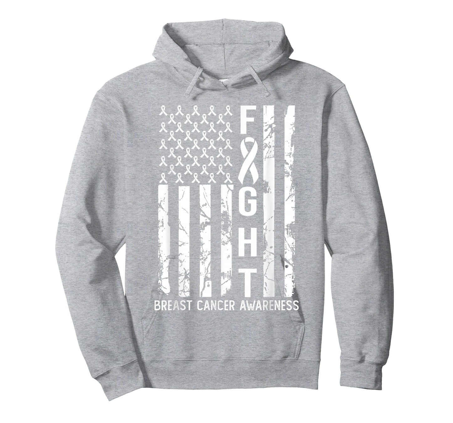 Breast Cancer Awareness USA Flag T-Shirt