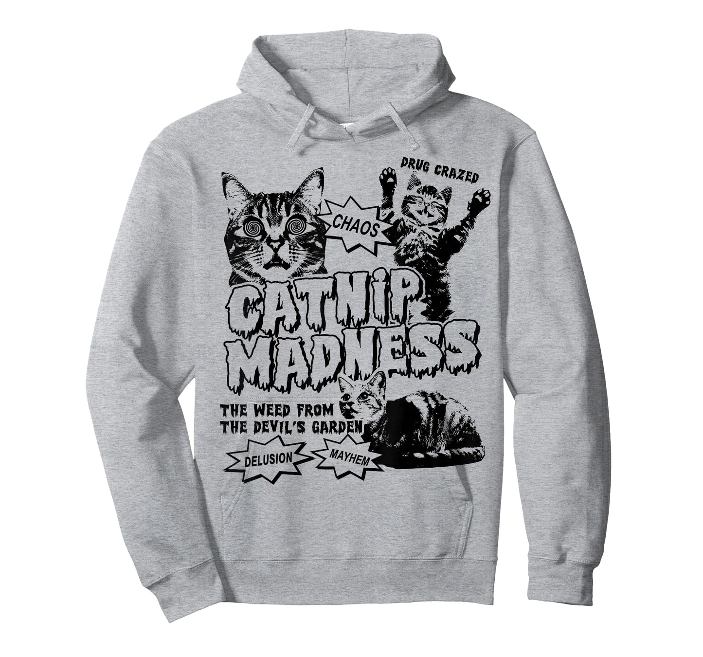 Catnip Madness Cats | Retro Funny B-Movie Poster Cat Owners T-Shirt