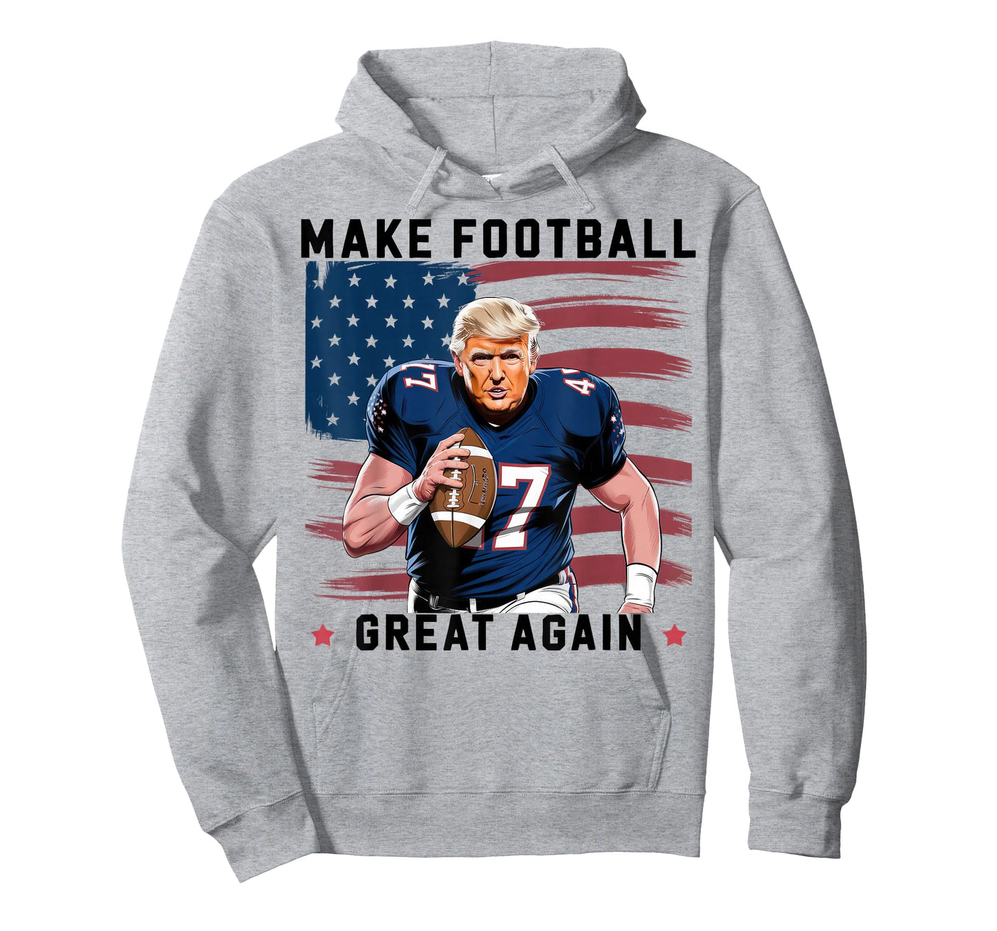 Make American Football Great Again Trump USA Flag T-Shirt
