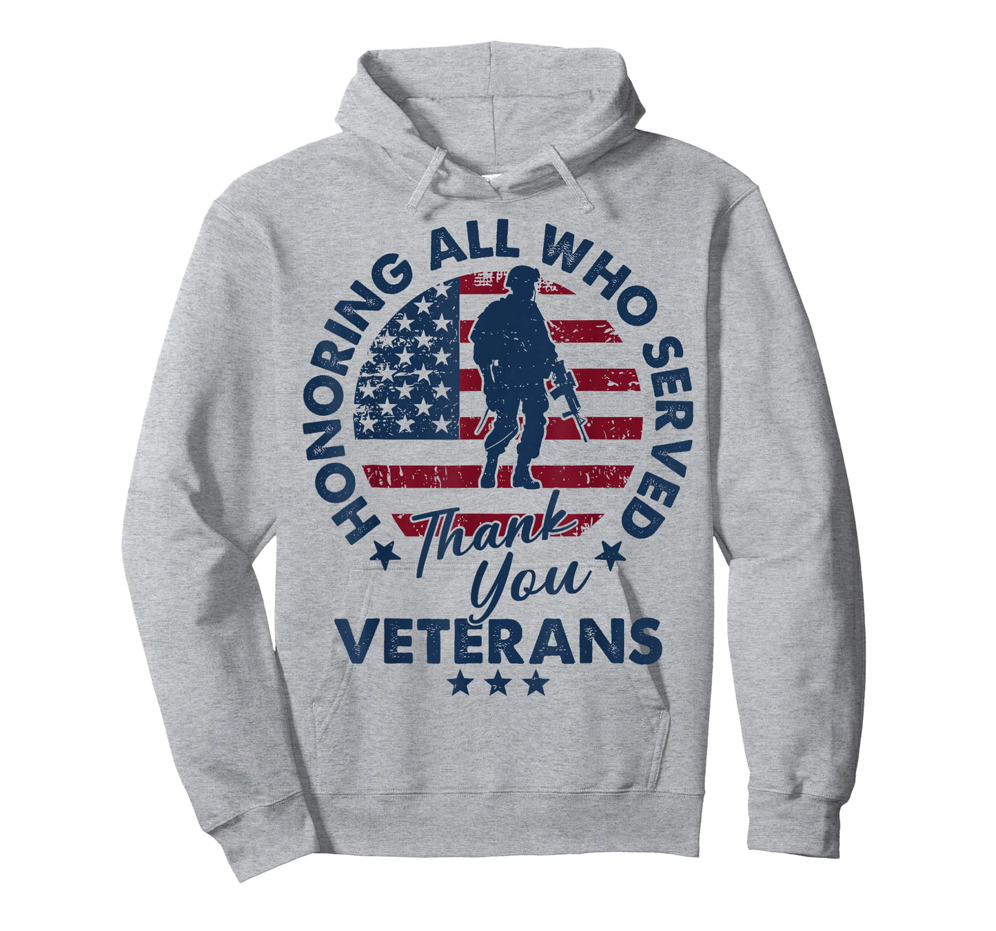 Honoring All Who Served Thank You Veterans Day American Flag T-Shirt