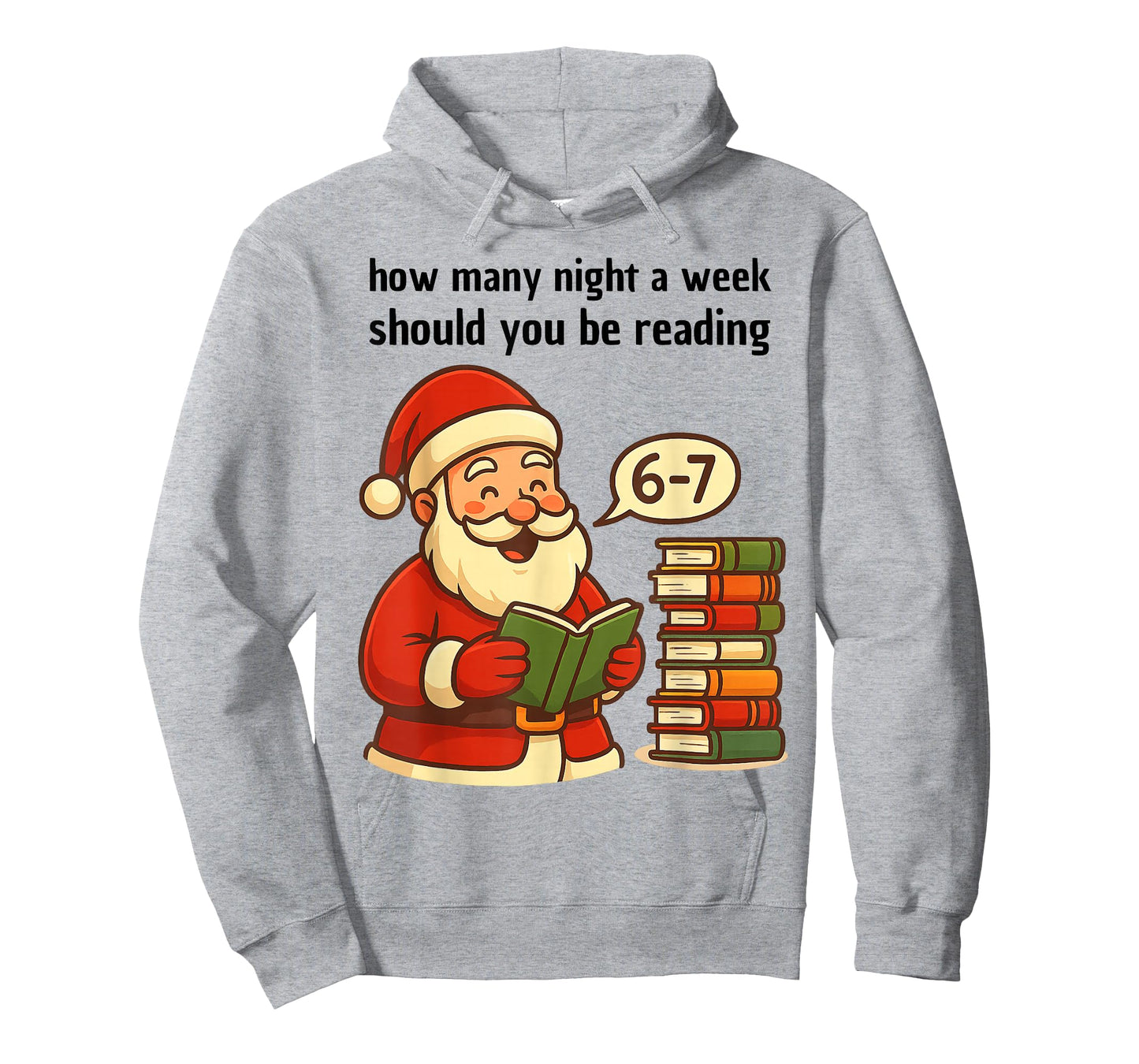 Funny Santa Reading 67 Meme Tee Christmas Teacher Book Lover T-Shirt