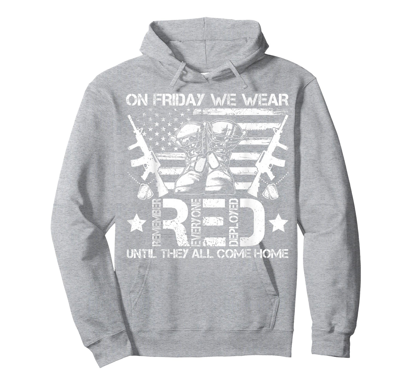 On Friday We Wear Red R.E.D Remember Everyone Deployed T-Shirt