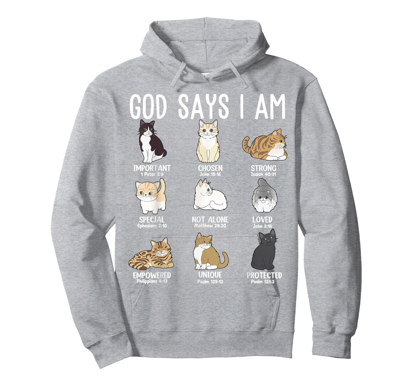 Toddler God Say I Am Cat Christian Girl Teen Cute Mom Sister T-Shirt