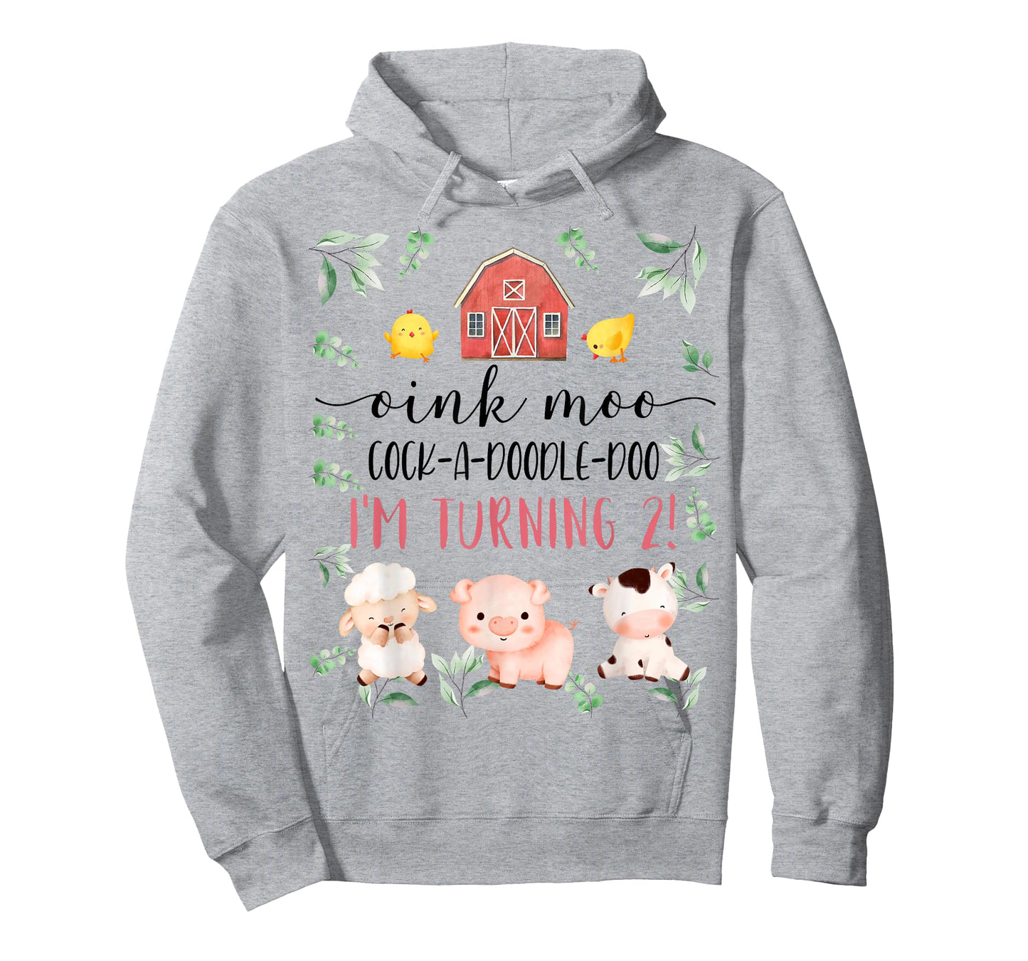 2nd Birthday Oink Moo Cockadoodle Doo Second Bday Party T-Shirt