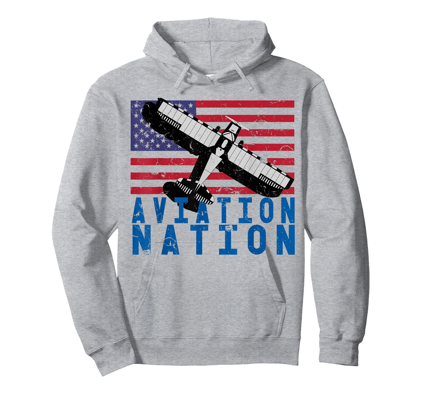 Aviation Nation Distressed Patriotic Flying Pilot T-Shirt T-Shirt