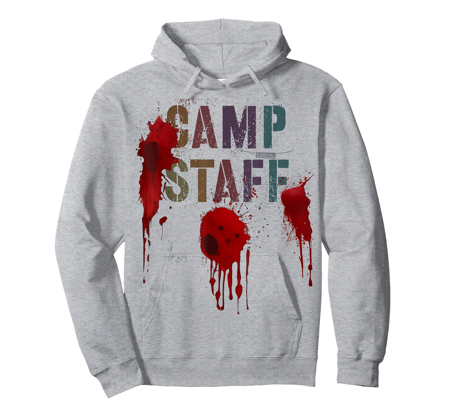 Funny CAMP STAFF Summer Campsite Camping Horror Bloody Meme T-Shirt