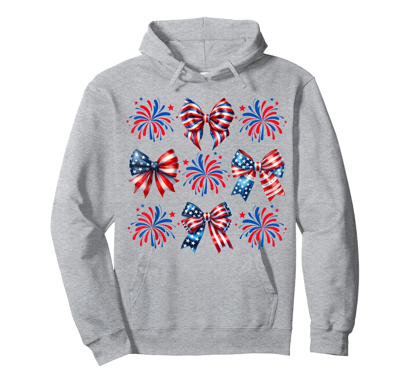 Coquette Bow Patriotic American USA Flag Happy 4th Of July T-Shirt