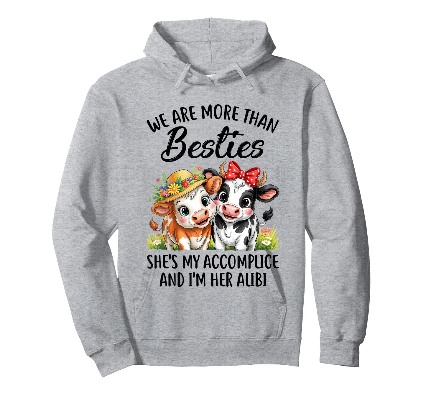 Cute Cow We Are More Than Besties Funny Friends Girls Women T-Shirt