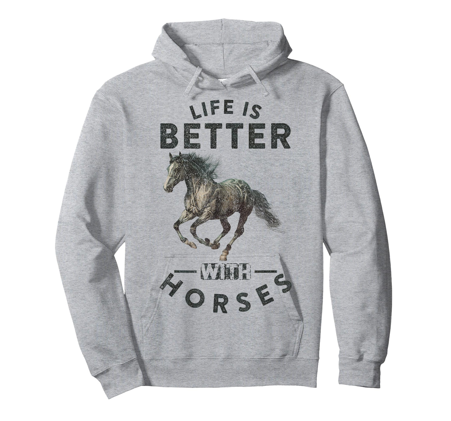 Vintage Life is Better with Horses Funny Horseback Riding T-Shirt