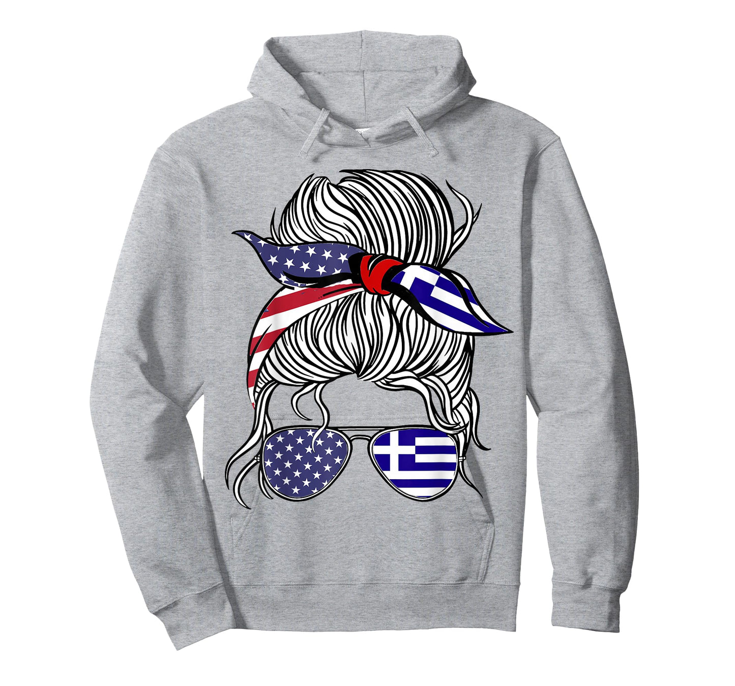 American Greek Patriot Flag Women Girl Greece Grown T-Shirt