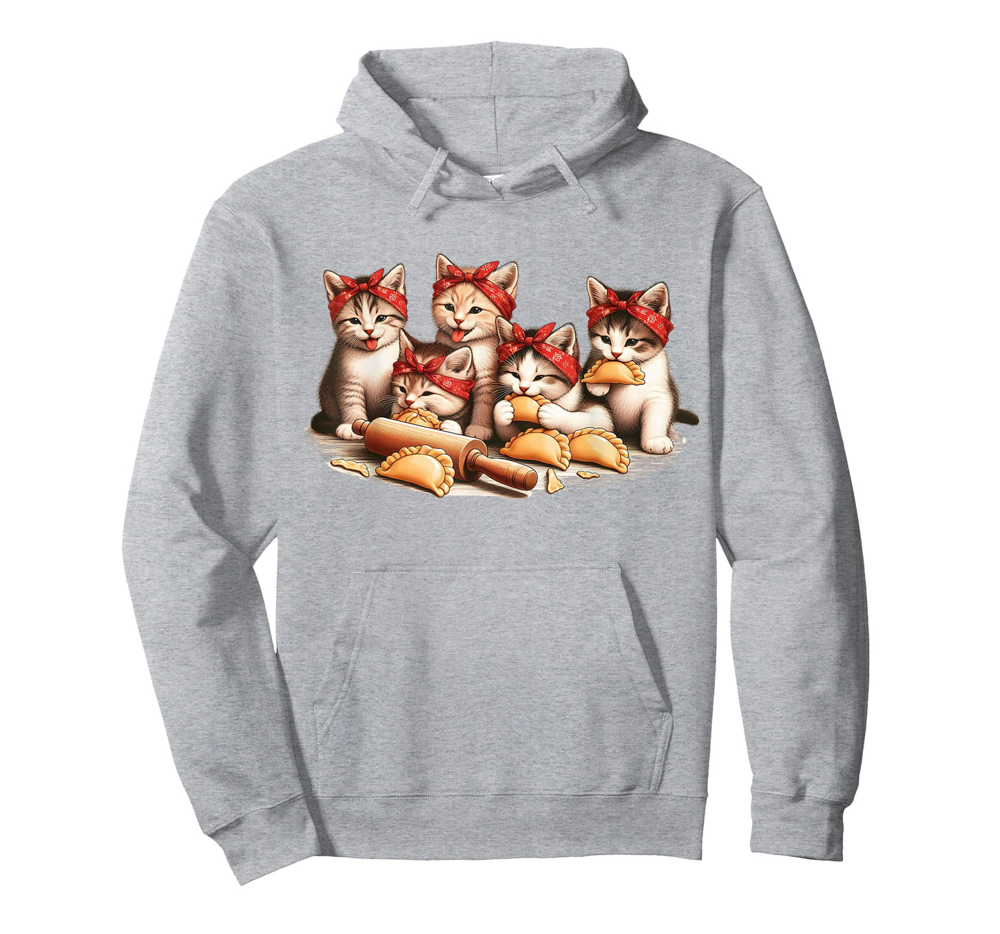Pierogi & Cat Lover Poland Cuisine Food Cats Making Pierogi Men Women T-Shirt