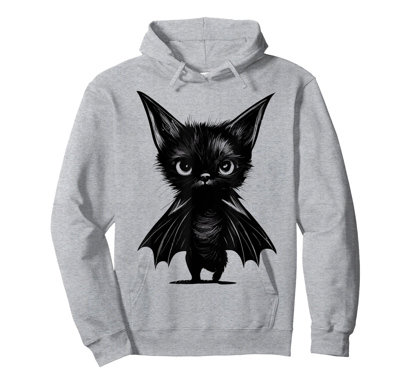 Halloween Grumpy Black Kitten in Bat Costume T-Shirt
