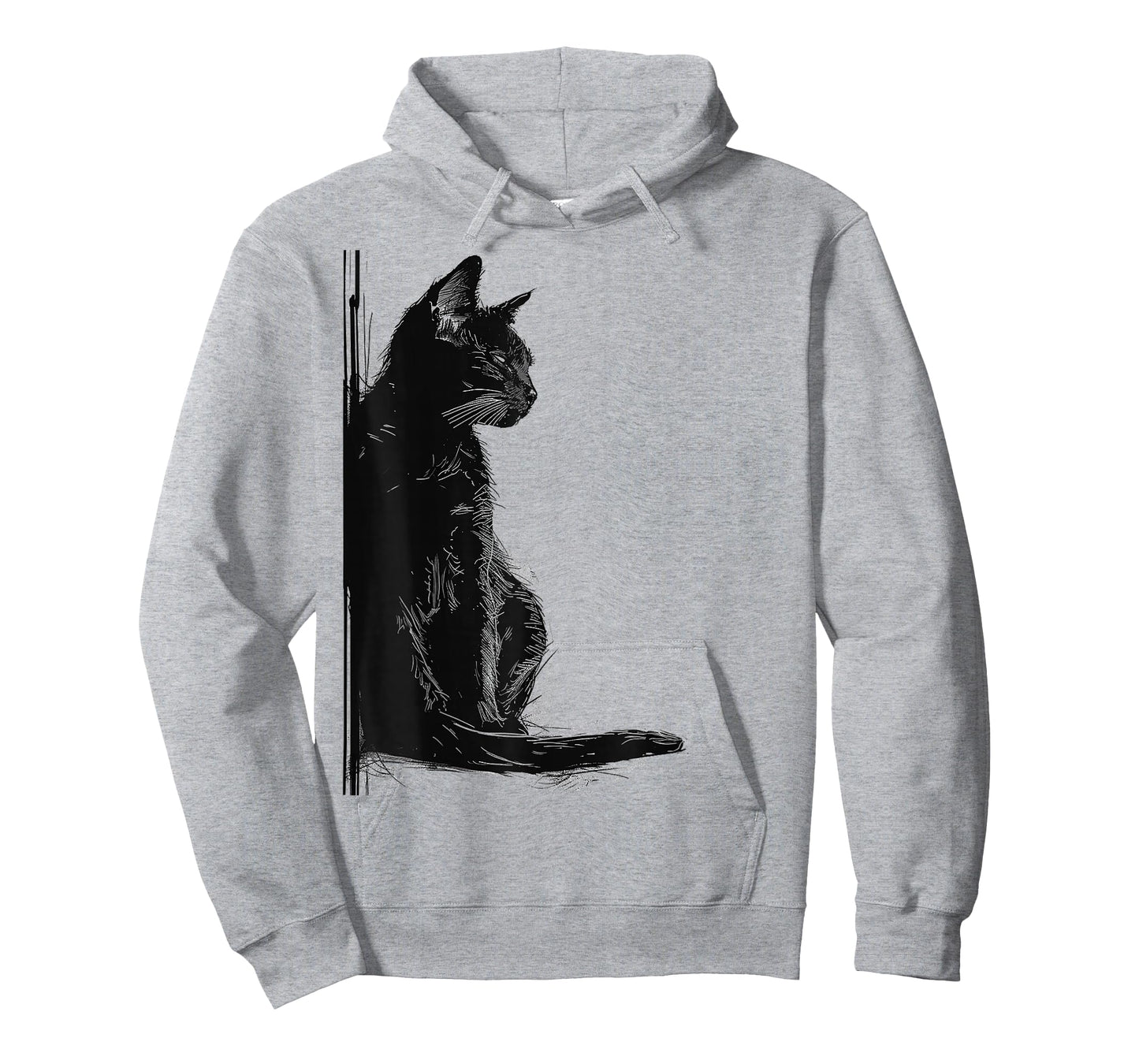 Cat Abstract Drawing Art Animal Illustration Graphic Cat T-Shirt