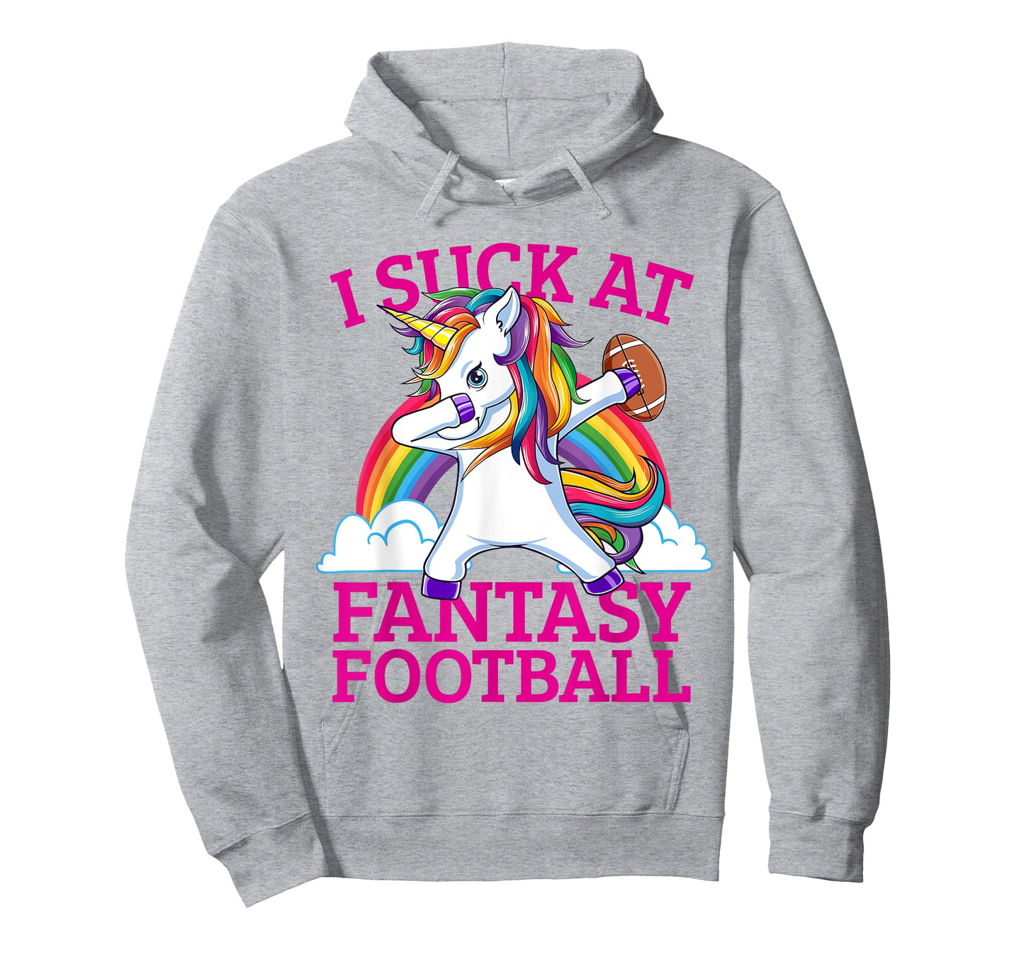 Funny I Suck At Fantasy Football Dabbing Unicorn Loser T-Shirt