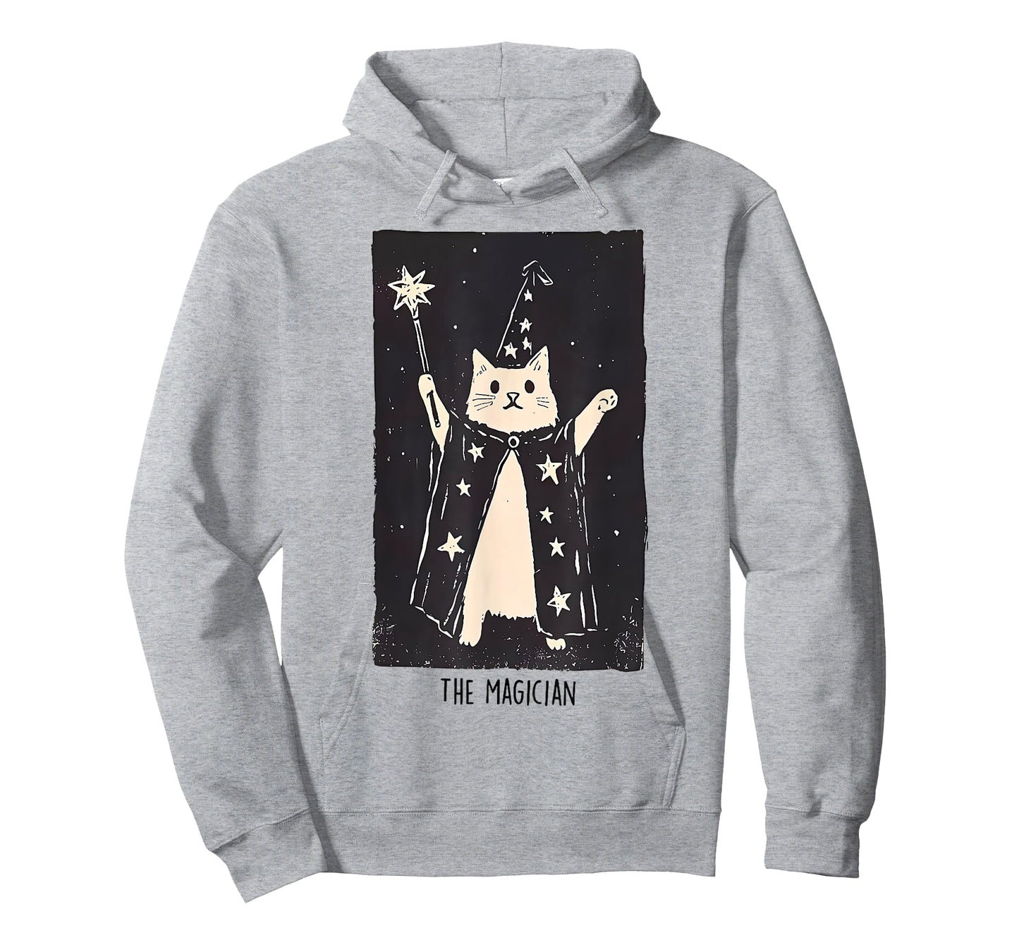 Wizard Cat Weird Funny Tarot Card The Magician Halloween Cat T-Shirt for Men Women Kids