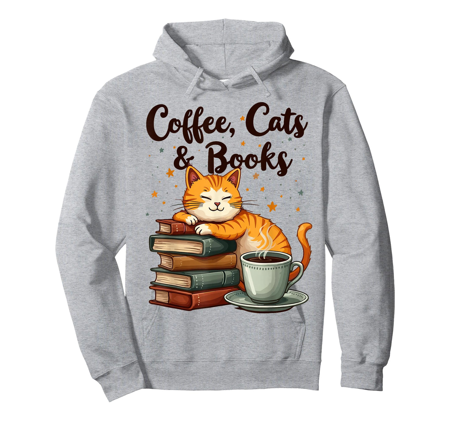 Coffee Cats And Books Lover, For Women & Girls, Funny Coffee T-Shirt