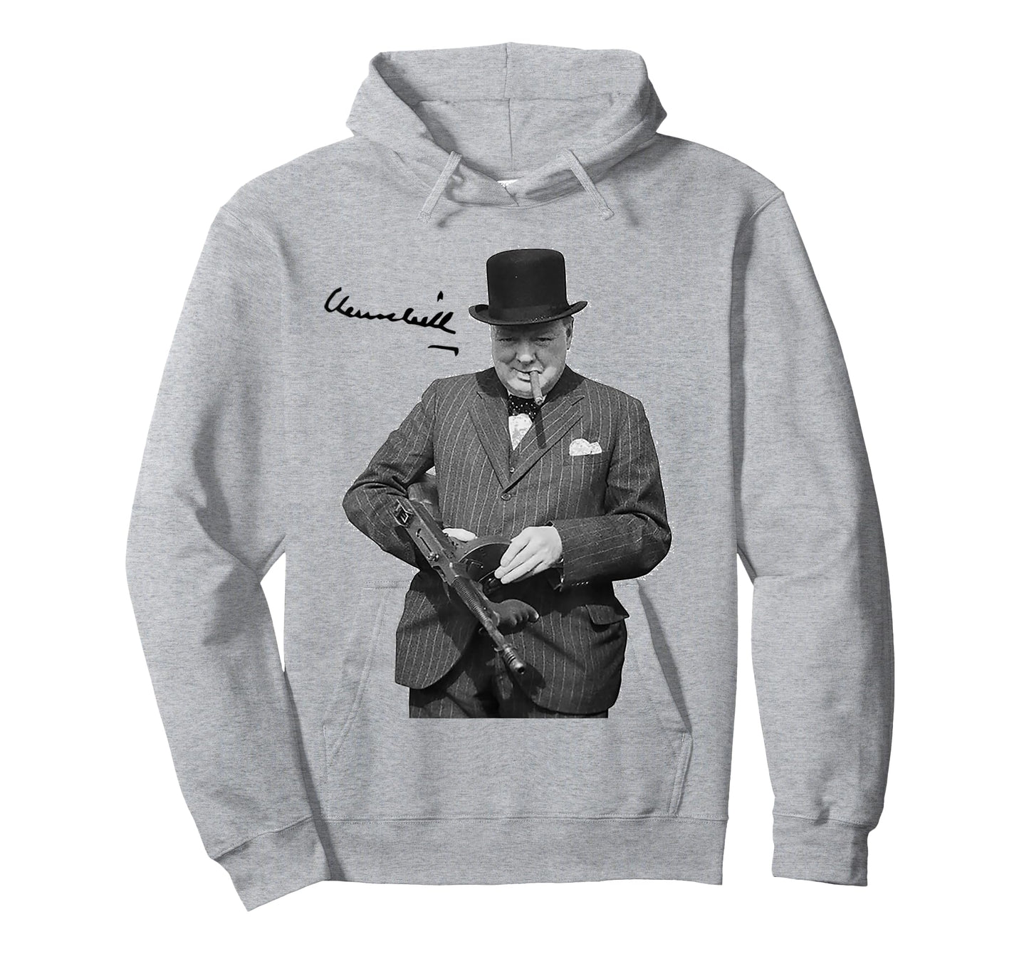 Winston Churchill with Tommy Gun European Hero t-Shirt T-Shirt