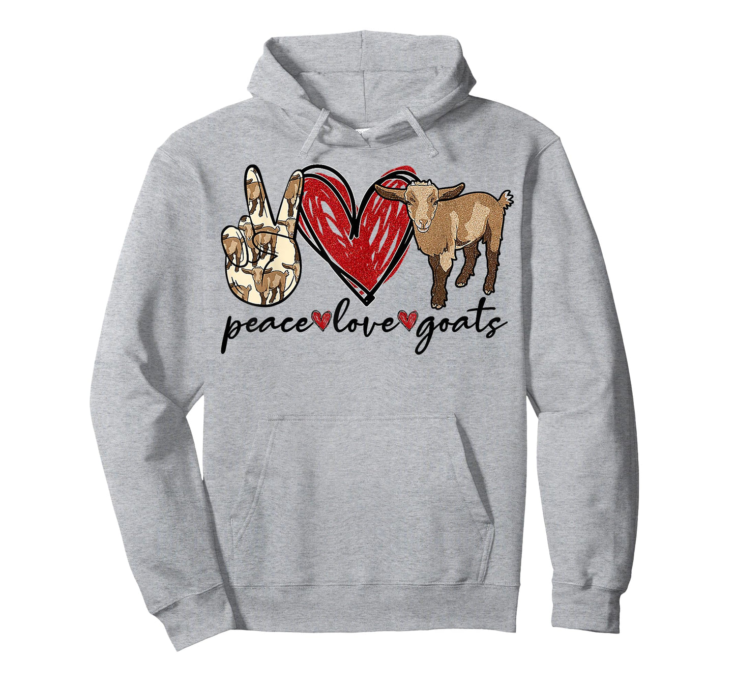 Peace Love Goats Farmer Goat Animal Lover T-Shirt