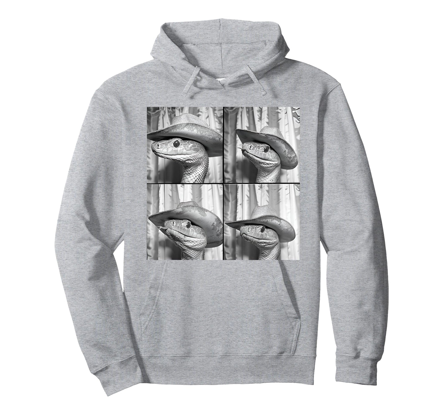 Snake In Cowboy Hat Funny Animal Photobooth Snake Face T-Shirt