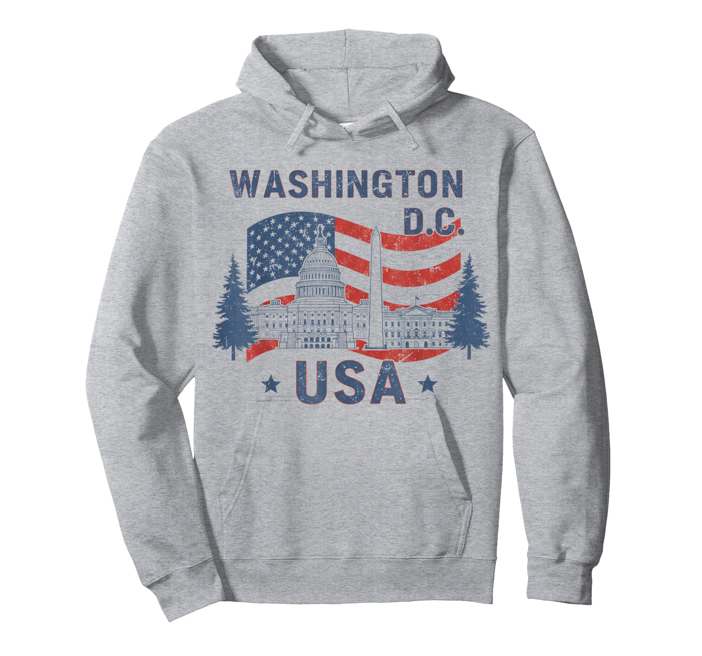 Washington DC Skyline Patriotic Americans Pride Souvenir T-Shirt