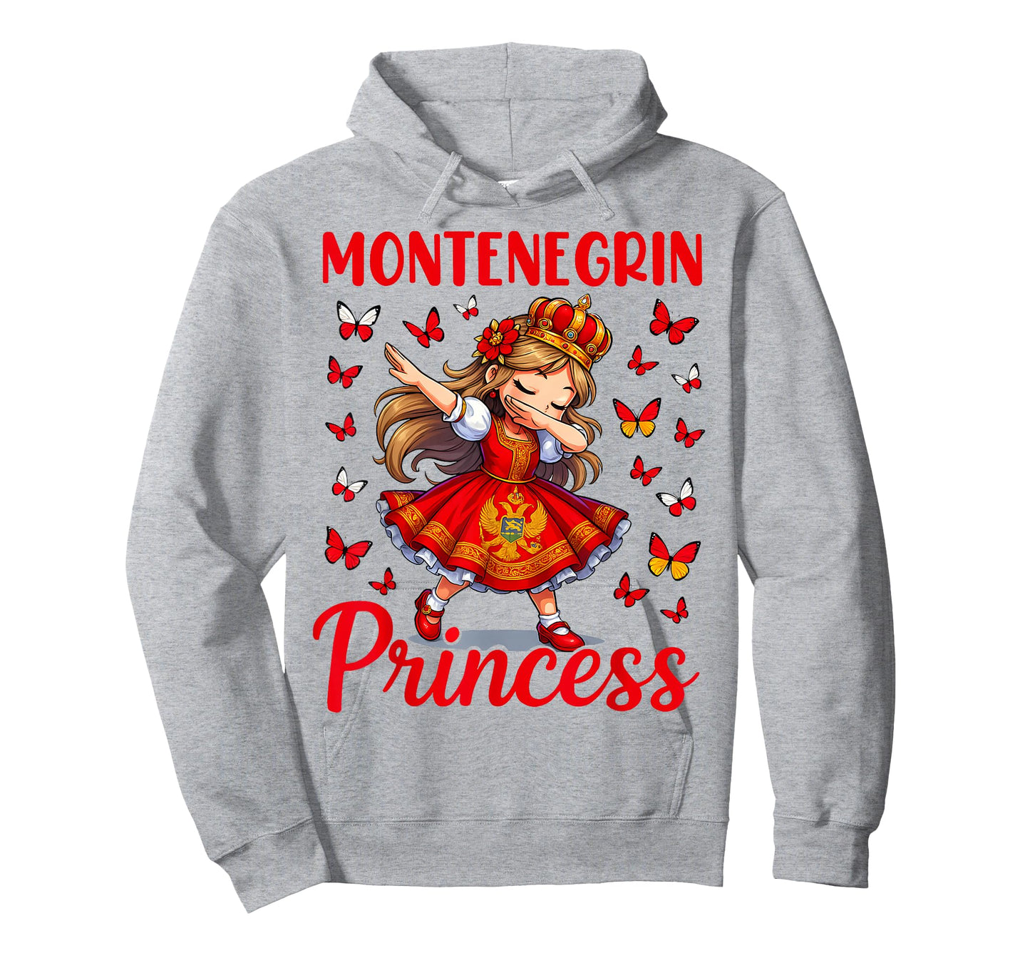 Montenegrin Princess Dab Montenegro Pride for Girls Kids T-Shirt