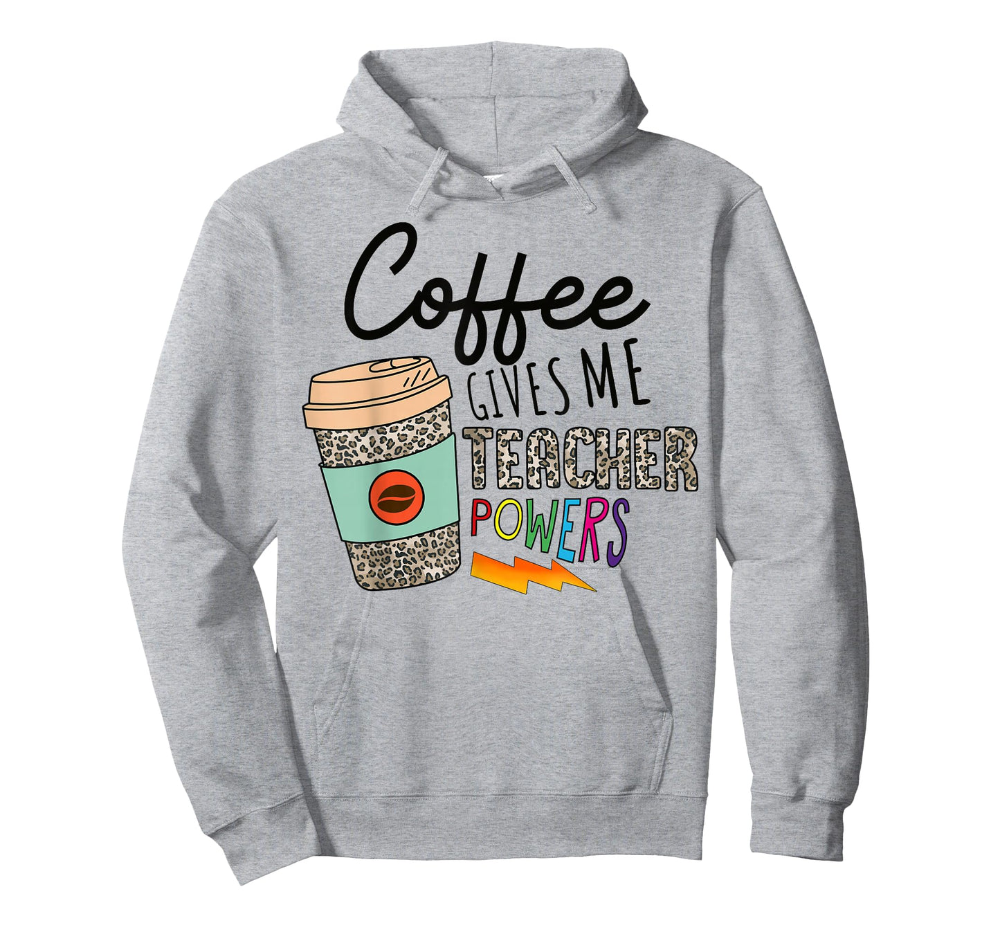 Coffee Gives Me Teacher Power Funny Teacher Elementary Women T-Shirt