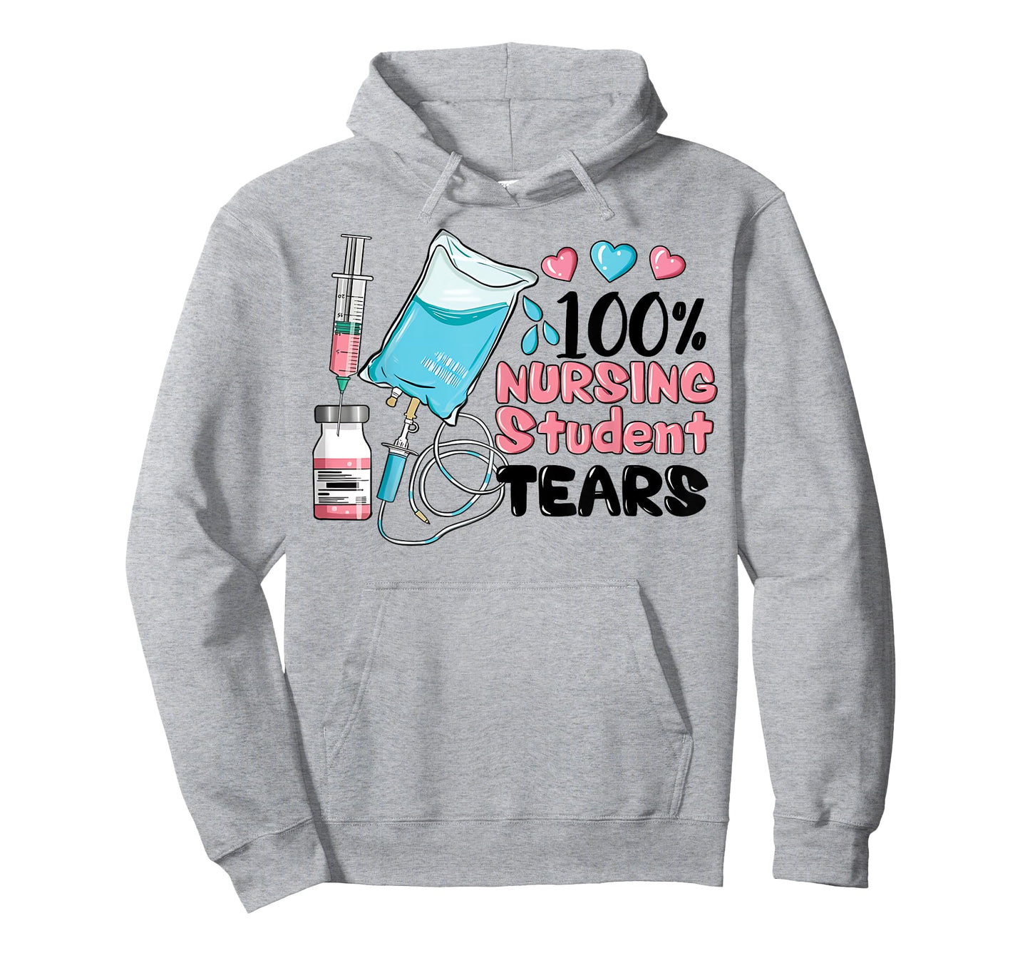 100% Nursing Student Tears, Funny Student Nurse School T-Shirt